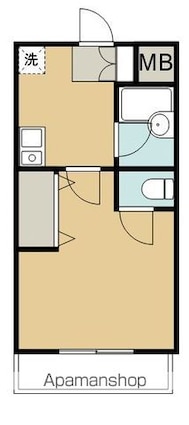 メゾンエスポワール２号館[1K/25.68m2]の間取図