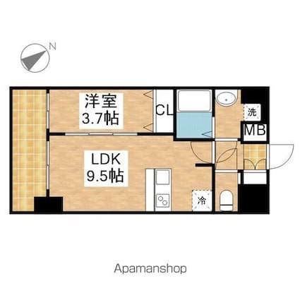 プレサンス上前津ディアシス[1LDK/33.06m2]の間取図