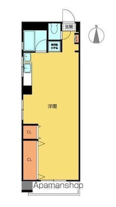 パボレアール四谷[1R/40.8m2]の間取図