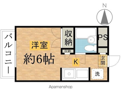レイモンドハウス[1R/18m2]の間取図