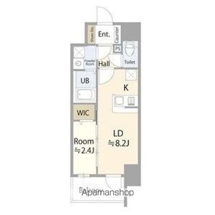 エスリード金山ル・グラン[1LDK/29.93m2]の間取図
