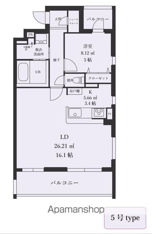 MODERN ASPIRATION六本松SURの間取り写真