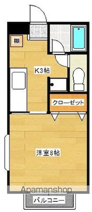 スタデオ・ビー[1K/26.49m2]の間取図