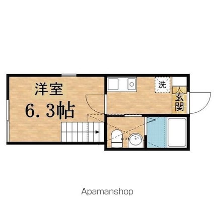 プルミエール多摩大塚[1K/20.07m2]の間取図