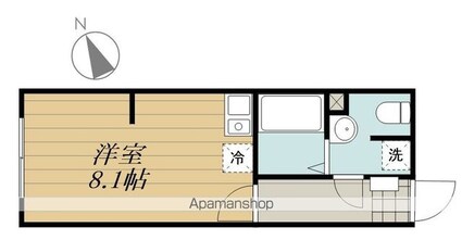 東京都福生市大字福生[1R/21.84m2]の間取図