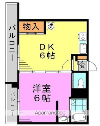 メゾン・ハギワラ（新館）[1DK/30m2]の間取図