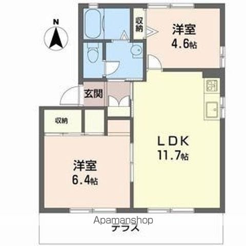 ジュネスのざとWESTの間取り写真