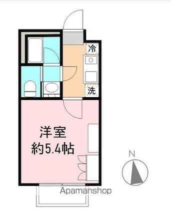 ユーフラット天王台[1K/19.89m2]の間取図