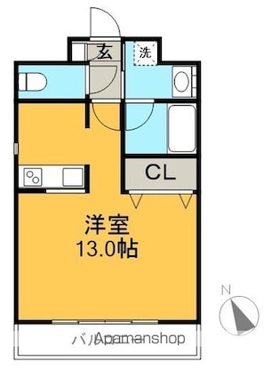 高知県高知市役知町[1R/35.1m2]の間取図