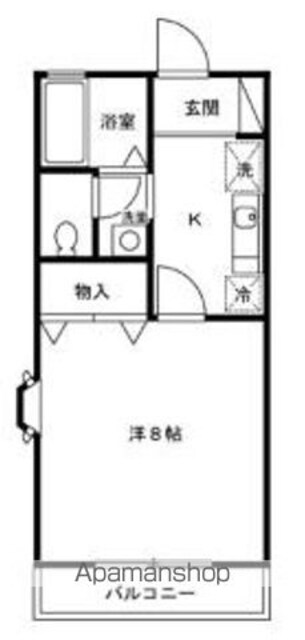 ハーフムーン[1K/26.49m2]の間取図