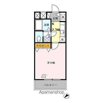 ヒルトップ成増[1K/28m2]の間取図