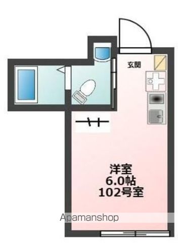 中野区沼袋のアパートの間取り