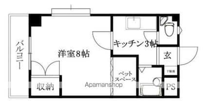 サンテラスＴ[1K/27.88m2]の間取図