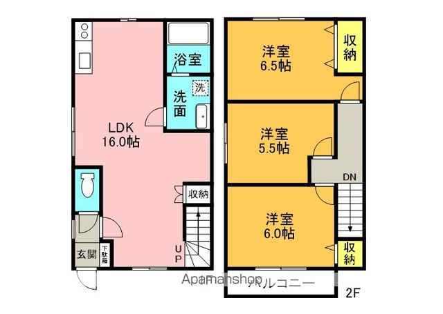 高徳線 阿波川端駅 徒歩23分 2階建 築16年の間取り写真