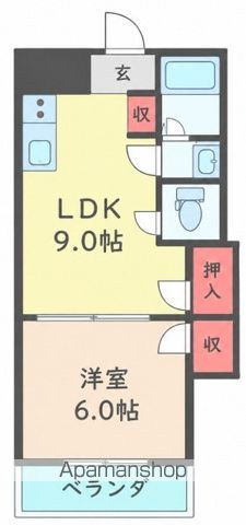 三熊ハイツ渚3号の間取り写真