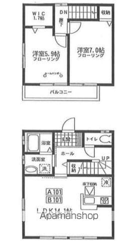 HEIGHTS WISTERIA Bの間取り写真