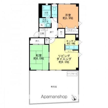 ＦａｕｂｏｕｒｇＩ[2LDK/55.9m2]の間取図