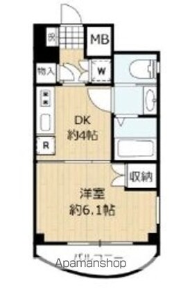 フジクレスト[1DK/29.25m2]の間取図