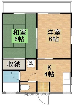 和久井コーポ[2DK/41.8m2]の間取図