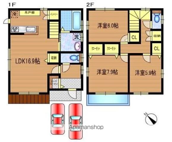 【立川市柏町の戸建ての間取り】