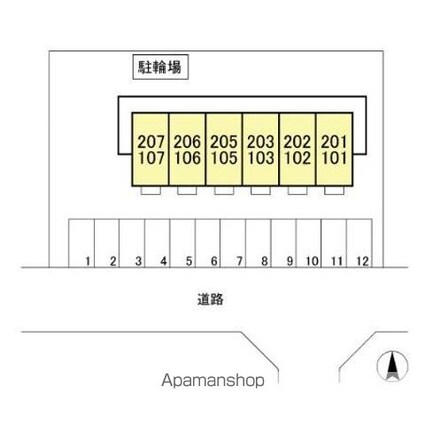 Ｔｏｇｅｔｈｅｒ[1K/26.71m2]の配置図