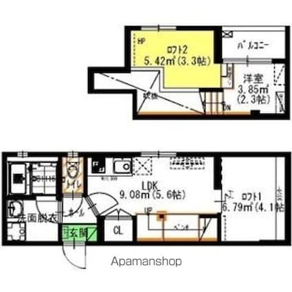 ＳＯＬＩＤ栄生[1R/25.4m2]の間取図