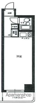 横浜平沼ダイカンプラザⅠ[1K/25.57m2]の間取図
