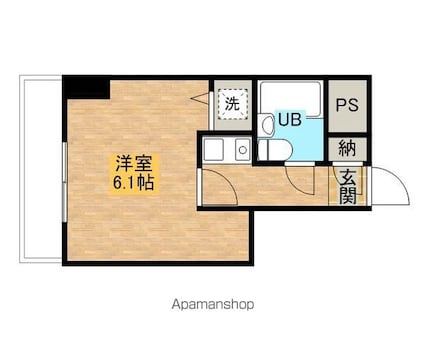 パレ・ドール八王子Ⅲ[1R/19.02m2]の間取図