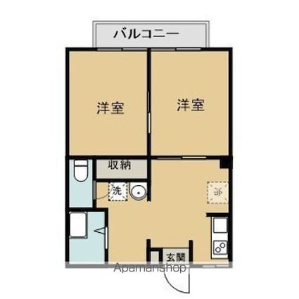 ディアス・セキネ[2K/40m2]の間取図