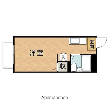 サンライズＳＡＴＯＨ[1R/17.87m2]の間取図