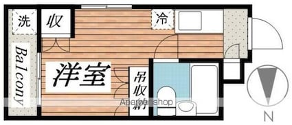 メゾン・ド・ポルシュ[1R/15.37m2]の間取図