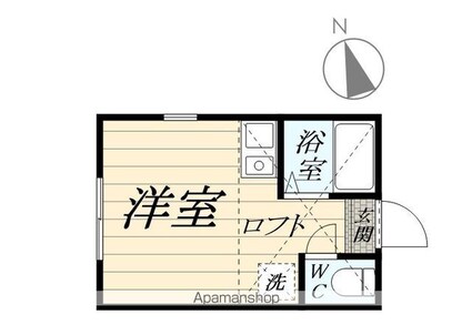 ユナイト芹ヶ谷アゾレス[1R/14.53m2]の間取図
