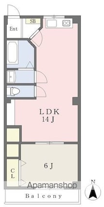 ＨＹＯ－ＤＯＲＵⅡ[1LDK/42.12m2]の間取図