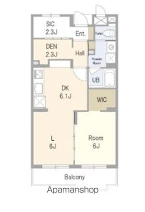 メゾンロアール[1SLDK/55.08m2]の間取図