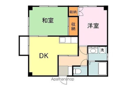 ＬａＬａ木之庄[2DK/46m2]の間取図