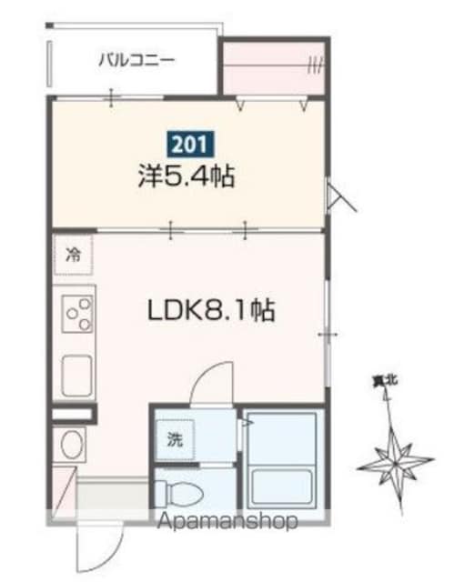 ＭＥＬＤＩＡ新宿[1LDK/30.03m2]の間取図