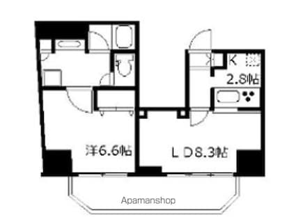プレール・ドゥーク元浅草[1LDK/46.36m2]の間取図