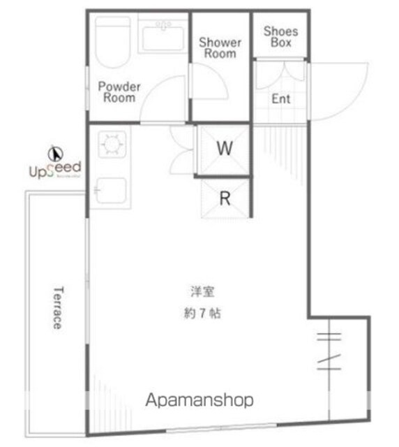 ｙｏｔｕｙａ　ｔｅｎｅｒａ[1R/20.58m2]の間取図
