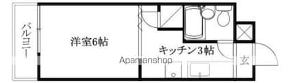 リベラル萱町[1K/20m2]の間取図