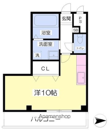 シェールＹ’ｓ[1R/29m2]の間取図
