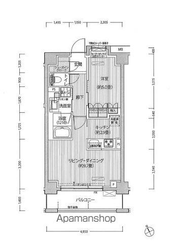 【メゾンカルム市谷仲之町の間取り】