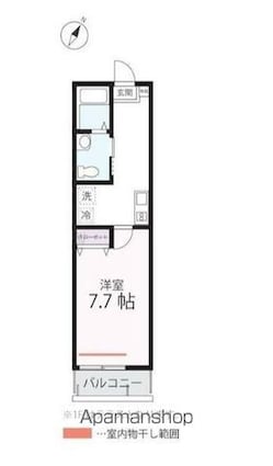 ハーミットクラブハウス横浜駅西[1K/27.57m2]の間取図