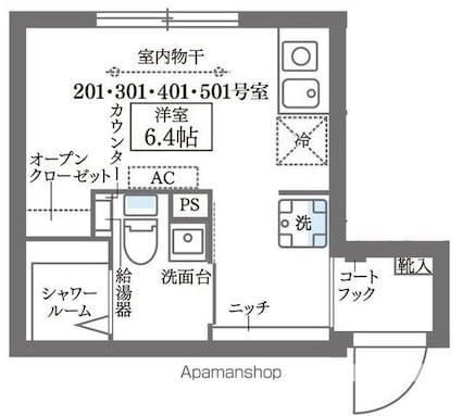 東京都杉並区西荻南２丁目[1R/15.32m2]の間取図