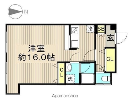 三家第２ビル[1R/41.28m2]の間取図