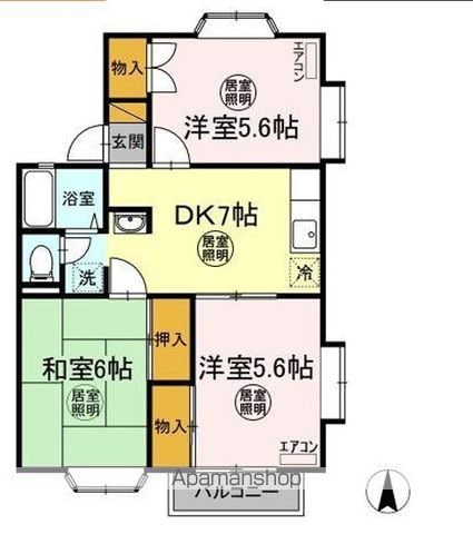 シャルムハイツ Aの間取り写真