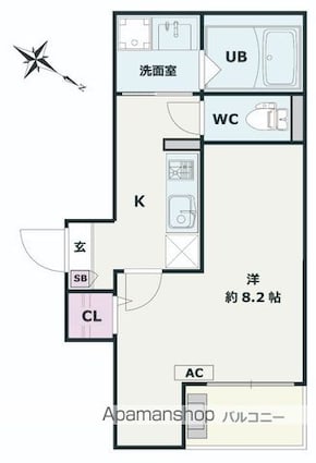 Ｊａｃｋ　ｋｏｇｕｋｉⅠ[1K/27.51m2]の間取図