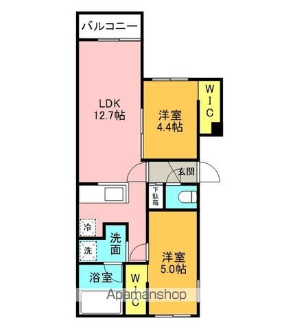 FLAP福住 仮)月寒東1−11MS A棟の間取り写真