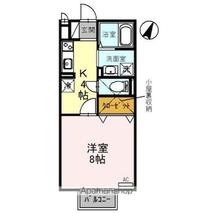 ピノカーサ[1K/30.03m2]の間取図