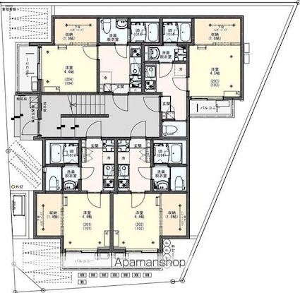 ＫＥＩＡＩ　ＲＥＳＩＤＥＮＣＥ　五香[1K/20.44m2]の間取図