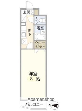 サニーヒルズ松原[1K/23.8m2]の間取図